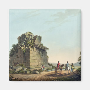 De basis van een kolossale kolom bij Syracuse, bor Magneet