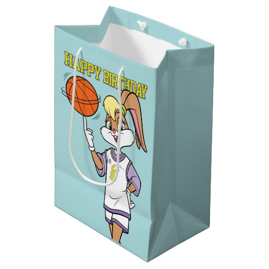 De basketbal van Lola Medium Cadeauzakje (Voorkant Gekanteld)
