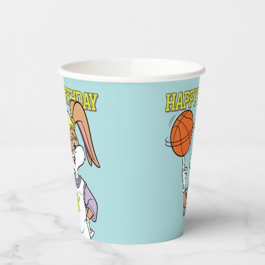 De basketbal van Lola Papieren Bekers (Links)