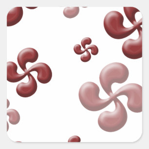 De Baskische kruisen 3d. Vierkante Sticker
