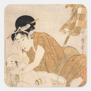 De Bath, Edo-periode Vierkante Sticker