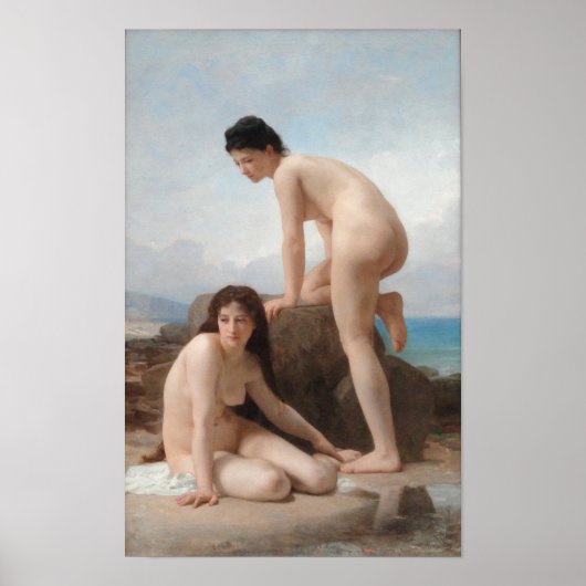 De Bathers door William-Adolphe Bouguereau Poster (Voorkant)