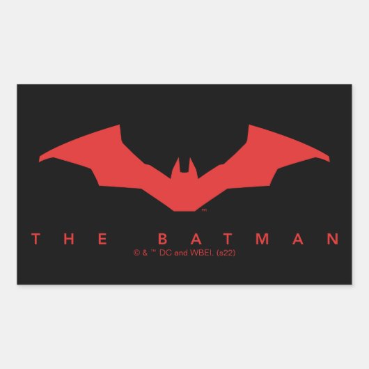 De Batman Bat Logo Rechthoekige Sticker (Voorkant)