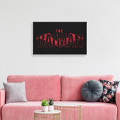 De Batman Bat Overlay-Logo Canvas Afdruk (Insitu (Woonkamer))