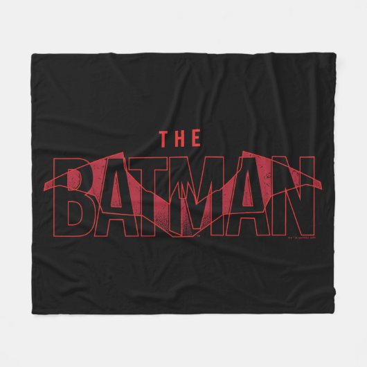 De Batman Bat Overlay-Logo Fleece Deken (Voorkant (Horizontaal))