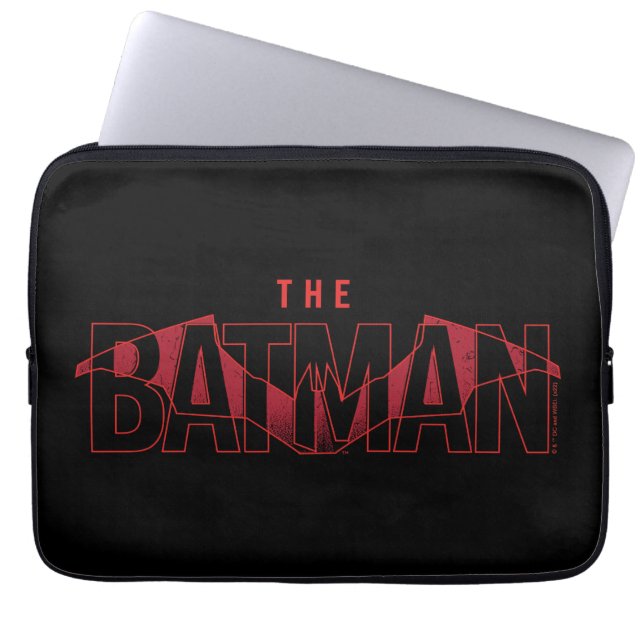 De Batman Bat Overlay-Logo Laptop Sleeve (Voorkant)