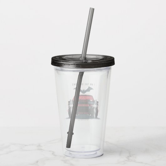 De Batman Batmobile - ik ben de schaduwen Acryl Drinkbeker (Achterkant)