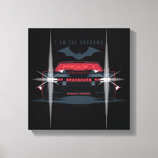 De Batman Batmobile - ik ben de schaduwen Canvas Afdruk (Voorkant)