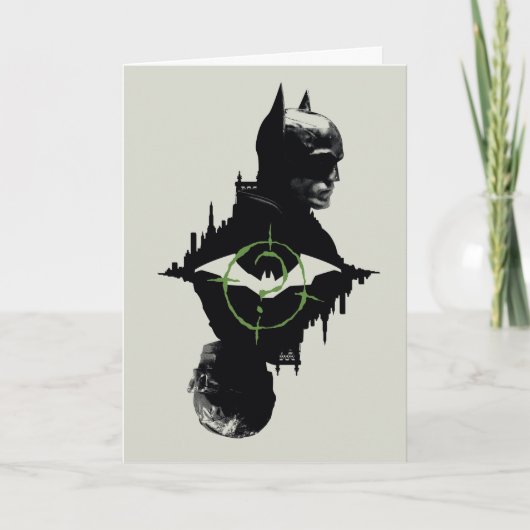 De Batman en de Riddler-grafische kaart met twee t (Voorkant)