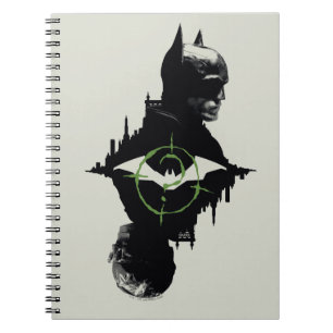 De Batman en de Riddler-grafische kaart met twee t Notitieboek