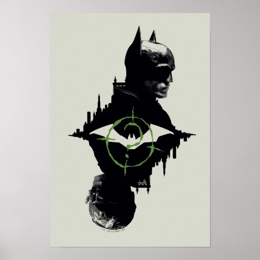 De Batman en de Riddler-grafische kaart met twee t Poster (Voorkant)