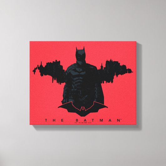 De Batman Gotham Silhouette Canvas Afdruk (Voorkant)
