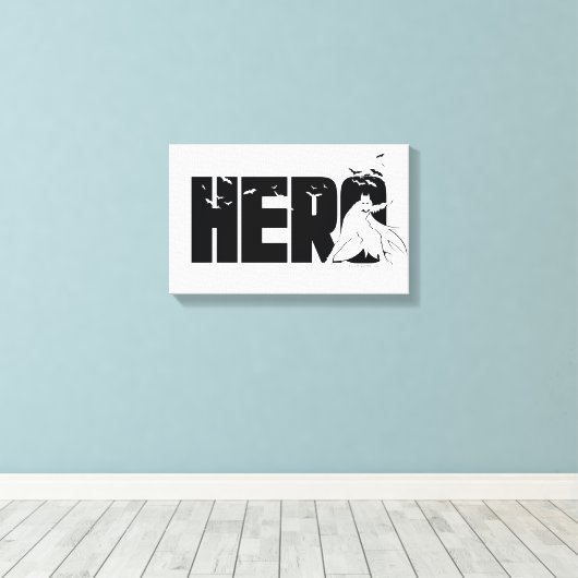 De Batman "Hero"-afbeelding Canvas Afdruk (Insitu (Houten vloer))