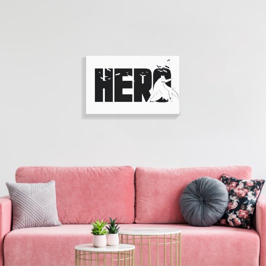 De Batman "Hero"-afbeelding Canvas Afdruk (Insitu (Woonkamer))