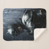 De Batman in de regen Sherpa Deken (Voorkant (horizontaal))