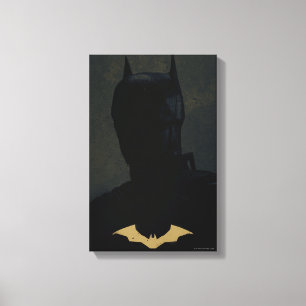 De Batman met het symbool Golden Bat Canvas Afdruk