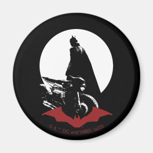 De Batman Motorcycle Silhouette Magneet
