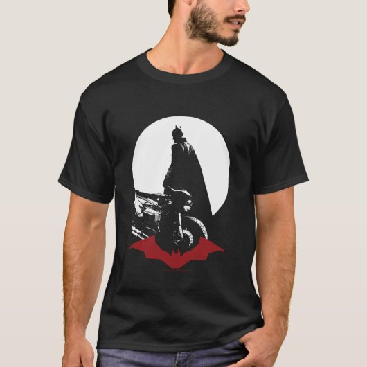 De Batman Motorcycle Silhouette T-shirt (Voorkant)
