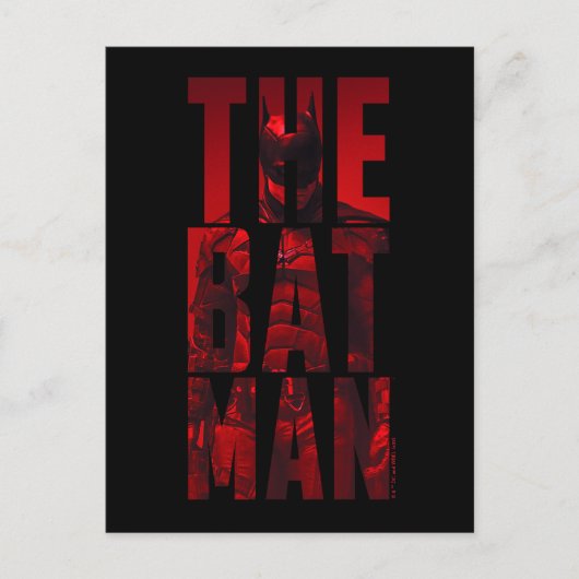 De Batman Typography Cutout Briefkaart (Voorkant)