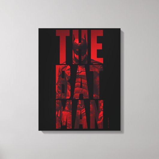 De Batman Typography Cutout Canvas Afdruk (Voorkant)