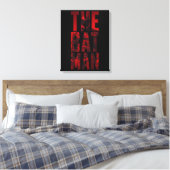 De Batman Typography Cutout Canvas Afdruk (Insitu (Slaapkamer))
