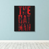 De Batman Typography Cutout Canvas Afdruk (Insitu (Houten vloer))