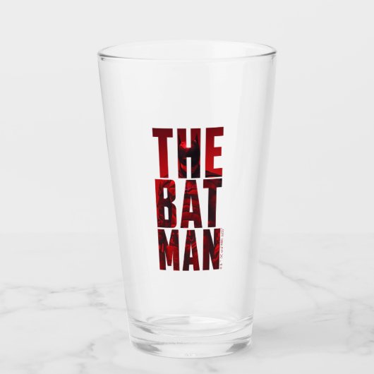 De Batman Typography Cutout Glas (Voorkant)