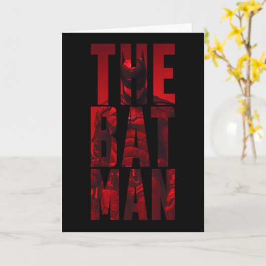 De Batman Typography Cutout Kaart (Gele Bloem)