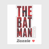 De Batman Typography Cutout Sticker (Vel)