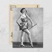 De Baton Twirler Vaudeville Dancer Briefkaart (Voorkant / Achterkant)