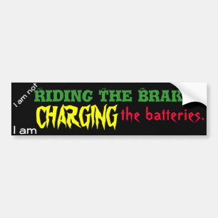 De batterijen laden bumpersticker
