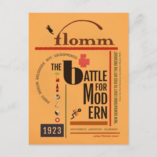 de BATTLE voor MODern Sachplakat Briefkaart (Voorkant)