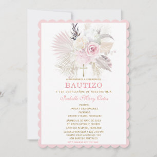 De Bautizo Rosas Personalizadas Kaart