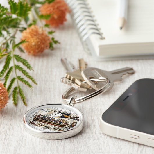 De Bayeux Tapestry-11th Century Sleutelhanger (Zijkant)