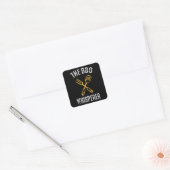 De BBQ Whisperer Vierkante Sticker (Envelop)