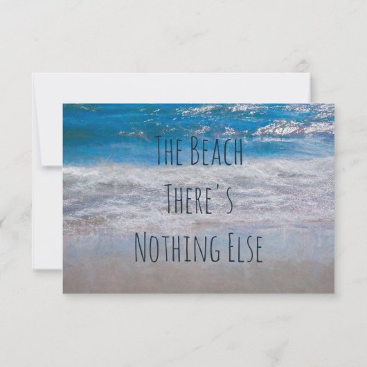 De Beach Blue White Coastal Ocean Wave Phrase Bedankkaart (Achterkant)