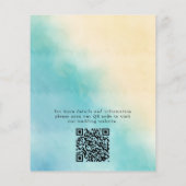 De Beach van de Waterverf van de begroting sparen Flyer (Achterkant)