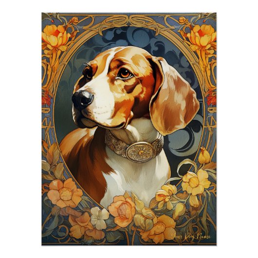 De Beagle Dog 003 - Natalia Mucha Perfect Poster (Voorkant)