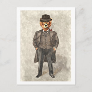 De BEARister een Funny Beer in een Suit Briefkaart