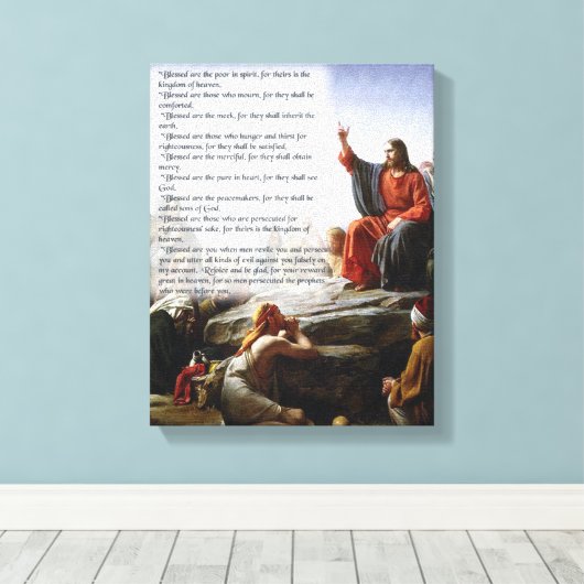 DE BEATITUDES CANVAS AFDRUK (Insitu (Houten vloer))