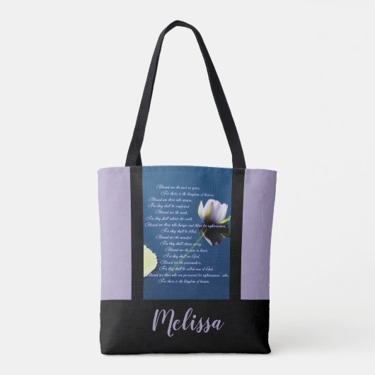 De Beatitudes Grote Canvas tas (Achterkant)