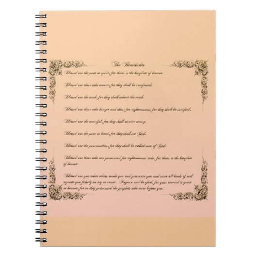 De Beatitudes Notitieboek (Voorkant)