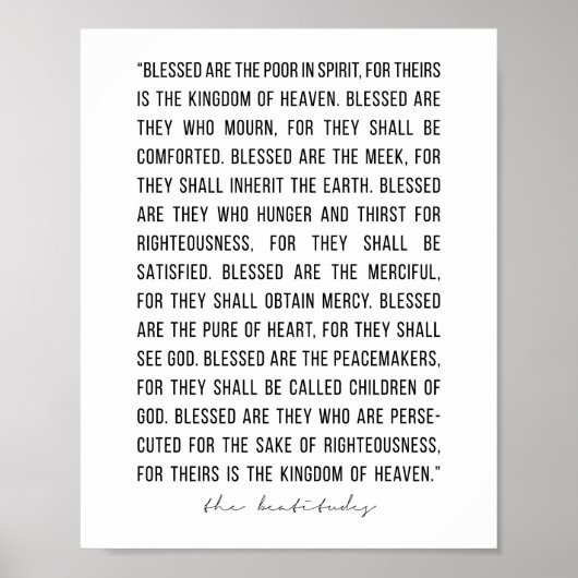 De Beatitudes Poster (Voorkant)