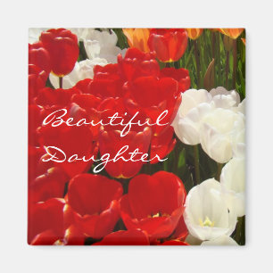 De beaux aimants pour fille Tulipes rouges Fleurs