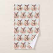 De Beaux Cerfs Entourés De Roses (Serviette à main)