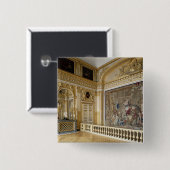 De bedkamer van Louis XIV Vierkante Button 5,1 Cm (Voorkant /achterkant)