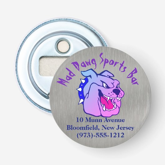 De bedrijfs Bevordering borrelde Metale Button van Flesopener (Voorkant)