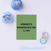 de bedrijfs vergaderingsflyer van de manager flyer (Enkel)