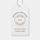 De bedrijfsnaam van het logo bedrijf om het even w cadeaulabel (Voorkant)