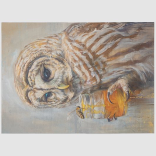 De Beekeeper Uil Decoupage Tissuepapier (Voorkant)